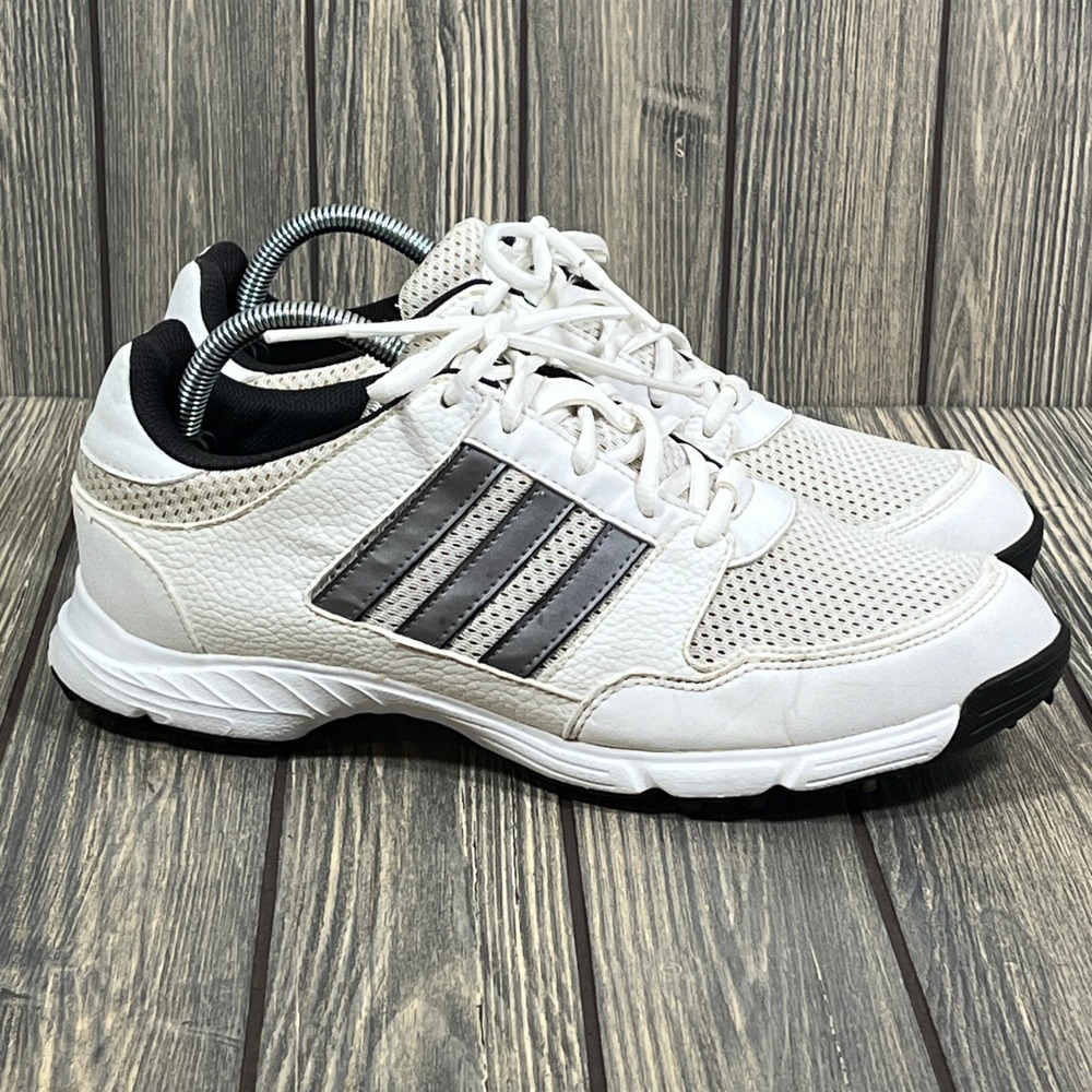 Adidas Golf Shoes Mens Size 9 White Tech Response Cleated Spiked Sneakers 816570